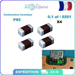 LOT X4 Condensateur Céramique Pour HDMI Playstation 5 PS5 (0.1 uf / 0201 cap)