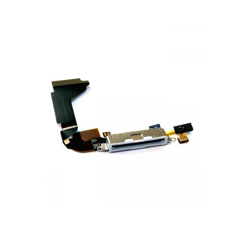 Connecteur de charge / Micro / Jack pour iPhone 4 (A1349, A1332) (Blanc)