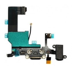 Connecteur de charge / Micro / Jack pour iPhone 5 (A1428, A1429, A1442) (Blanc)