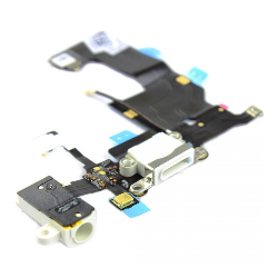 Connecteur de charge / Micro / Jack pour iPhone 5 (A1428, A1429, A1442) (Blanc)