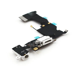 Connecteur de charge / Micro / Jack pour iPhone 5S (Blanc)