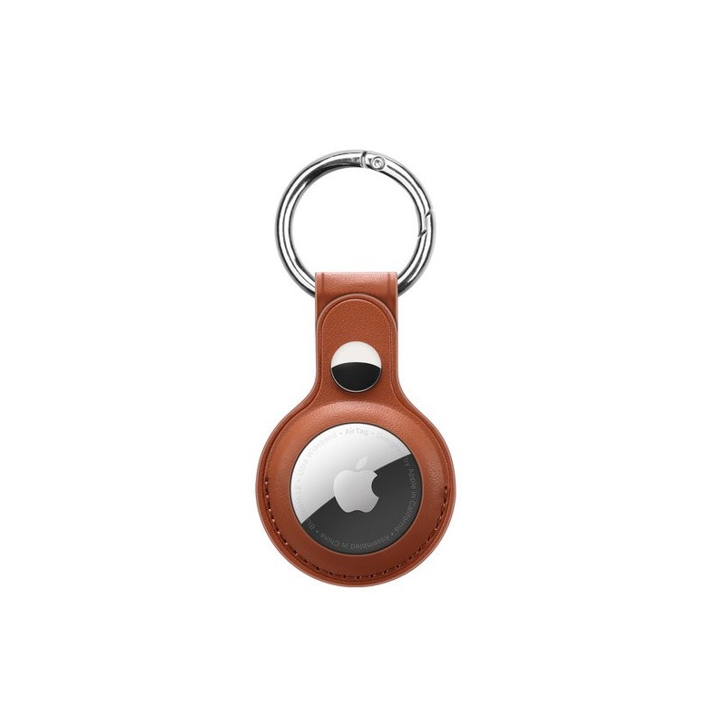 Porte-clés Apple Airtag en cuir PU - Étui Apple AirTag - Marron