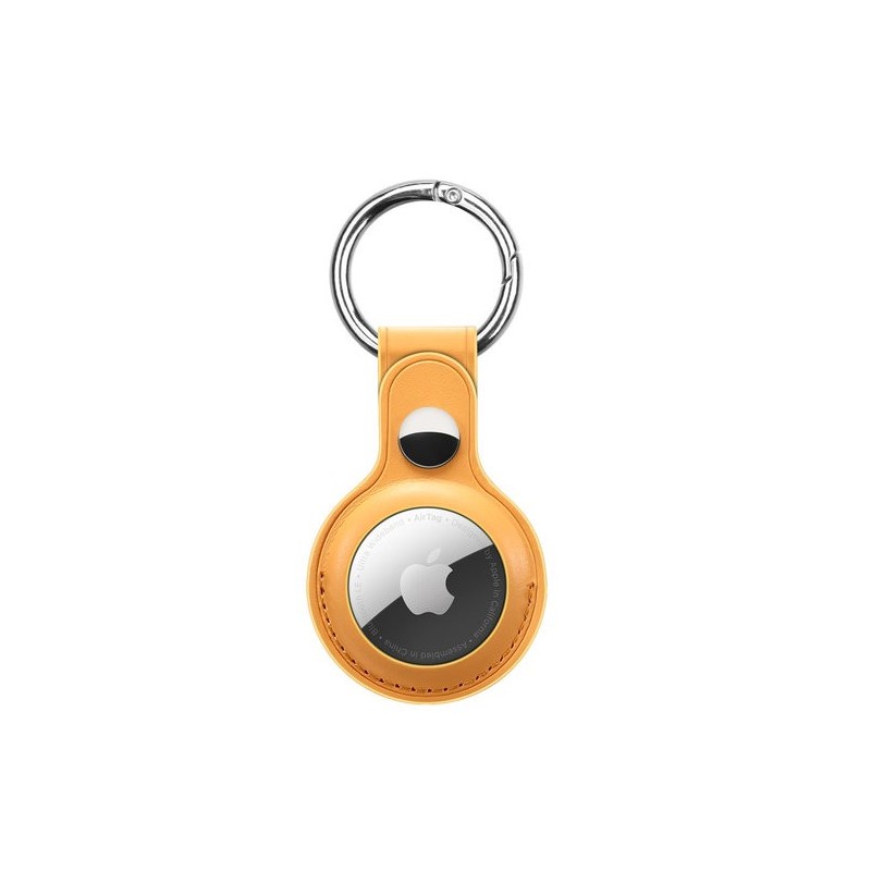 Porte-clés Apple Airtag en cuir PU - Étui Apple AirTag - Moutarde