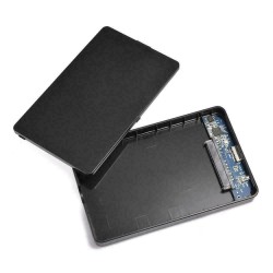 Boîtier Disque Dur Externe 2.5 " Coque USB 3.0 vers SATA Pour HDD SSD Avec câble - Bleu Ciel