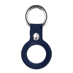Porte-clés Apple Airtag en cuir PU - Étui Apple AirTag - Bleu Marine