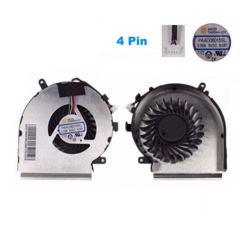 Ventilateur Fan PAAD06015SL CPU Fan Pour MSI GE62 N366 N387 N402 4-PIN