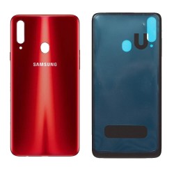 Vitre Arrière Coque Cache Batterie Samsung Galaxy A20s SM-A207 Rouge