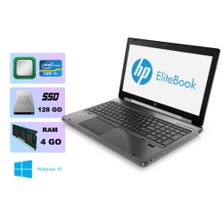 PC Portable HP EliteBook 8560W 15.6" Core i5 2.5 GHZ - Ram 4GB - SSD 128GO (Grade B)