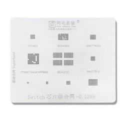 Pochoir Rebillage BGA Reball Nintendo Switch BGA200 NFCBEA BCM4354 MAX77620A MAX